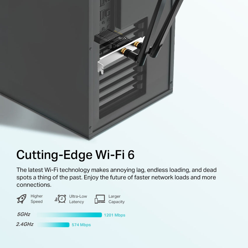 Tp-Link AX1800 Wi-Fi 6 Bluetooth 5.2 PCle Adapter Archer TX20E