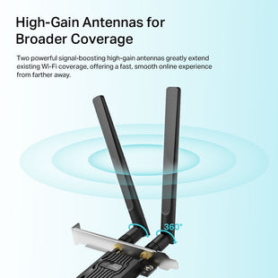 Tp-Link AX1800 Wi-Fi 6 Bluetooth 5.2 PCle Adapter Archer TX20E