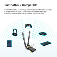 Tp-Link AX1800 Wi-Fi 6 Bluetooth 5.2 PCle Adapter Archer TX20E