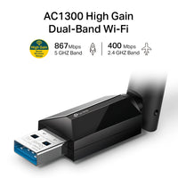 Tp-Link AC1300 High Gain Wireless Dual Band USB Adapter Archer T3U Plus