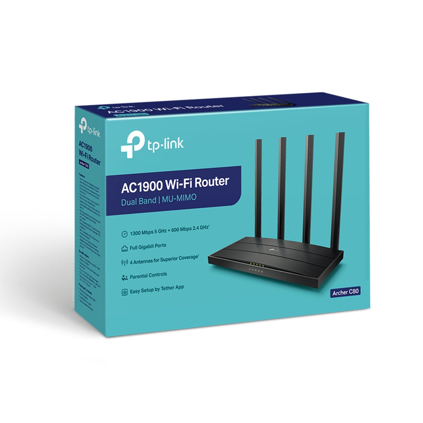 Tp-Link AC1900 Dual Band MU-MIMO Archer C80 Wi-Fi 5 Router
