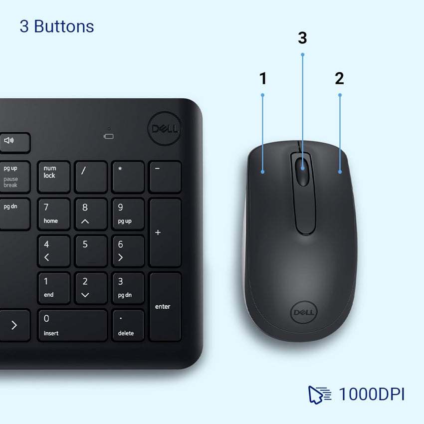 Dell KM3322W Wireless Keyboard and Mouse