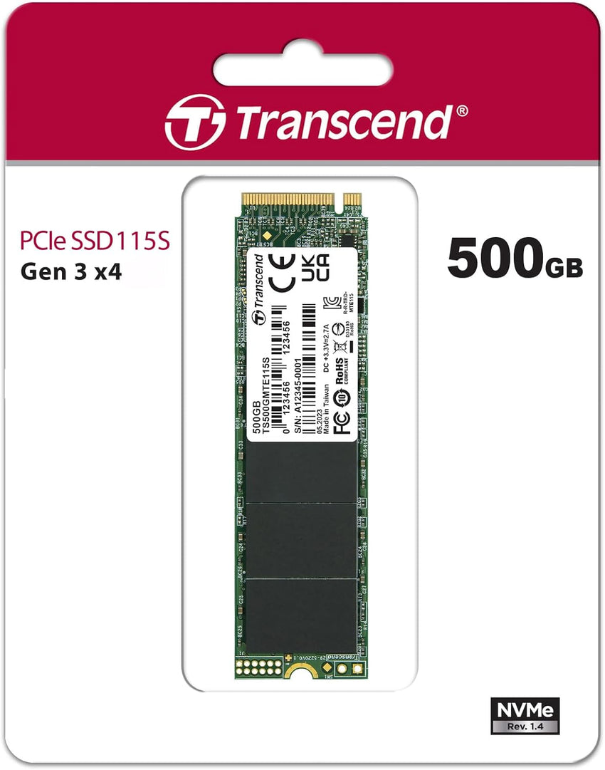 Transcend 500GB PCle SSD115S Gen 3 x4