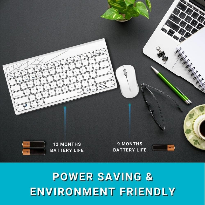 Rapoo 8000GT Multi-mode Wireless Keyboard & Mouse