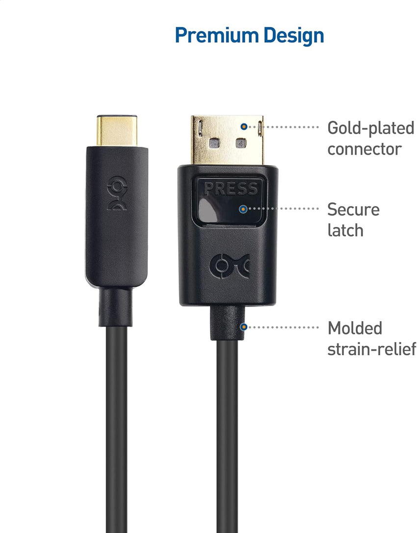 DisplayPort to Type-C Cable 1.5M