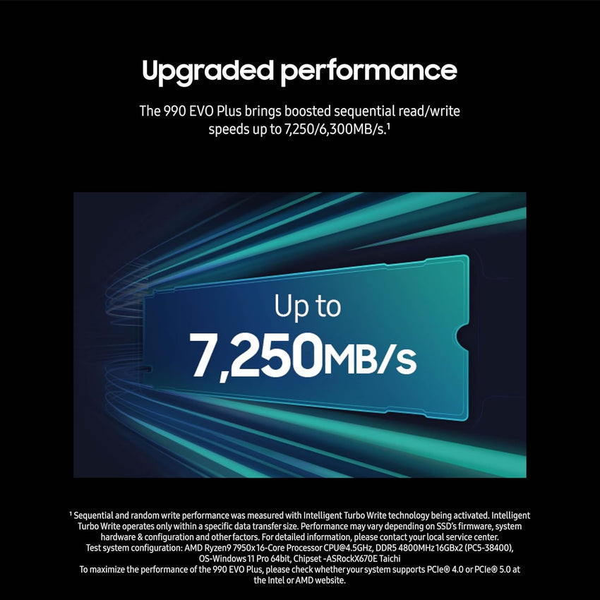 Samsung 990 evo plus 1TB PCle 4.0x4 / 5.0x2 NVMe M.2 SSD