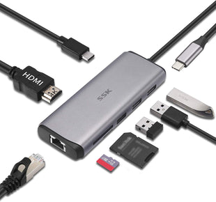 SSK USB-C HUB 8 in 1