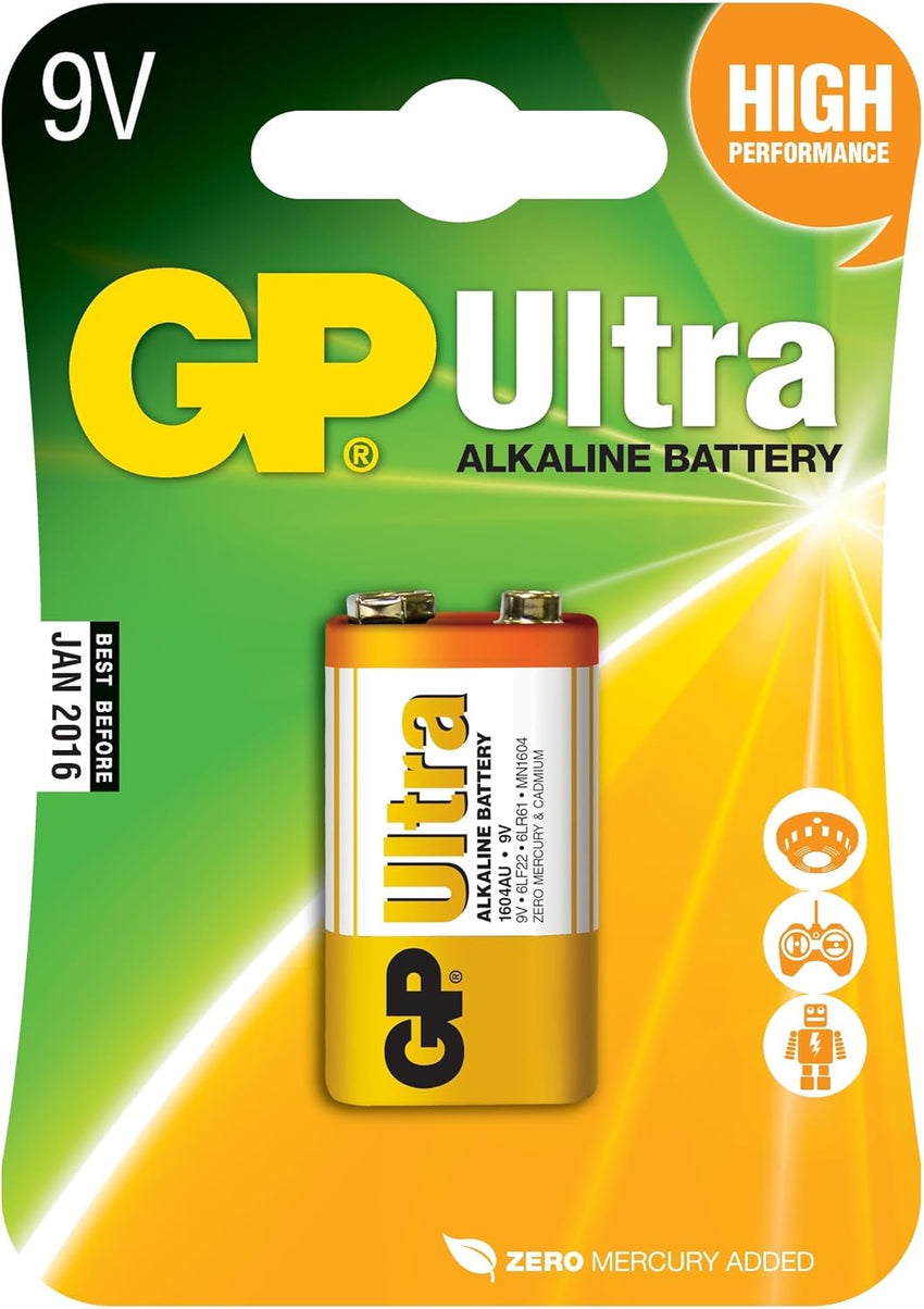 GP Ultra Alkaline Battery 9V