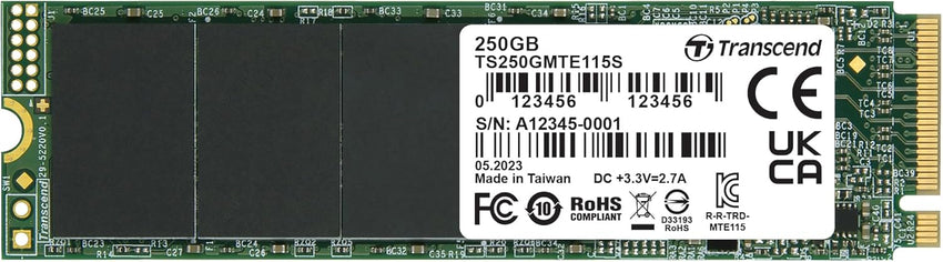 Transcend 250GB PCle SSD115S Gen 3 x4
