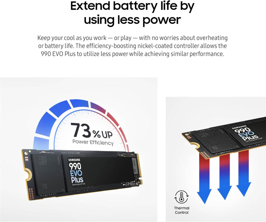 Samsung 990 evo plus 1TB PCle 4.0x4 / 5.0x2 NVMe M.2 SSD