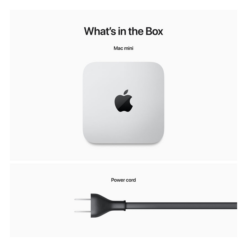 Apple Mac Mini M2 Chip 8-core CPU 10-core GPU, 8GB RAM, 256GB SSD Silver