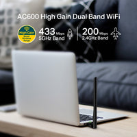 Tp-Link AC600 High Gain Wireless Dual Band USB Adapter Archer T2U Plus