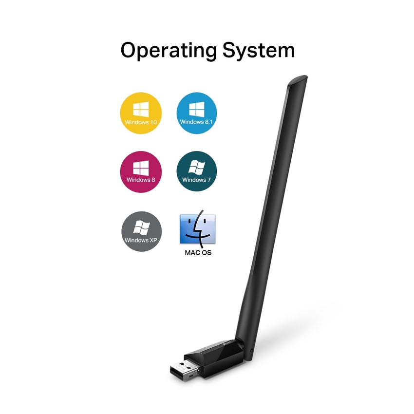 Tp-Link AC600 High Gain Wireless Dual Band USB Adapter Archer T2U Plus