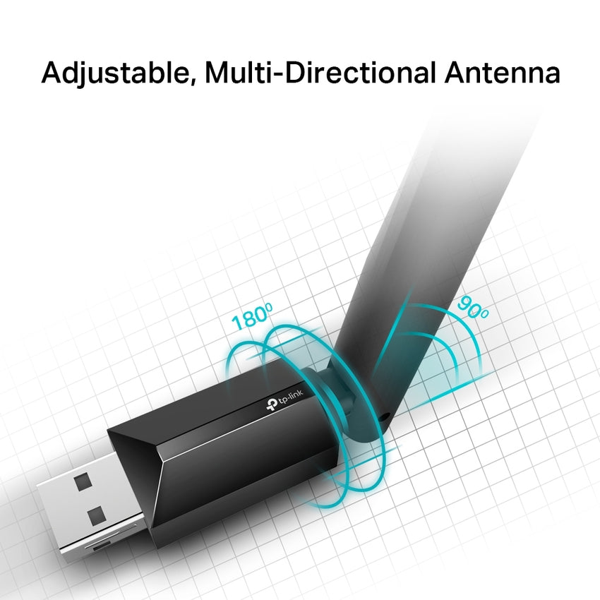 Tp-Link AC600 High Gain Wireless Dual Band USB Adapter Archer T2U Plus