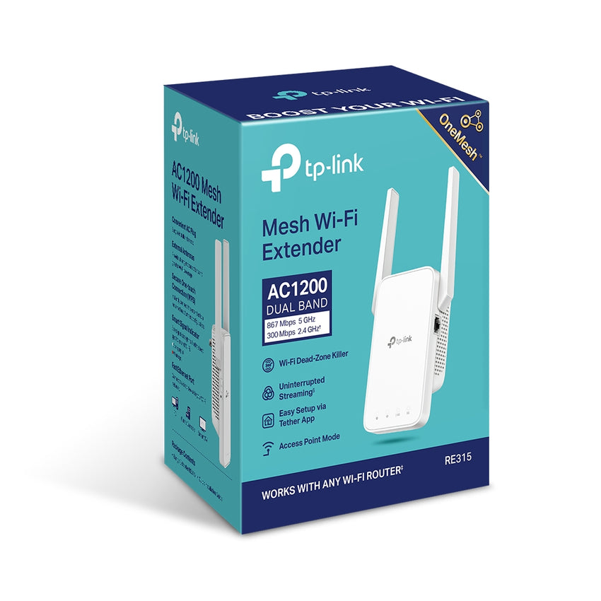 Tp-Link RE315 Mesh Wi-Fi Extender AC1200 Dual Band