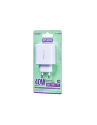Remax Fast Charging 40W USB-A, Type-C Adapter